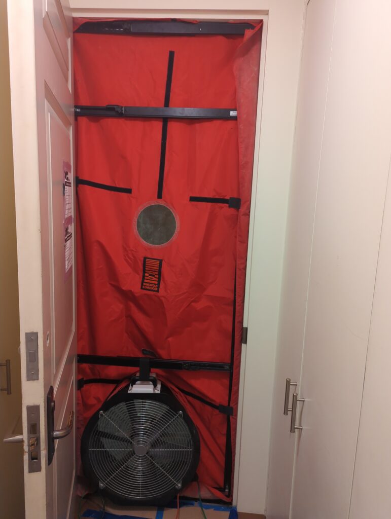 blower door test 15 central park west, new york